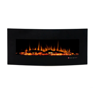 Elektrisk indbygget pejs, Art Flame Archy, Sort, Metal, Timer, Justerbar intensitet, Fjernbetjening, 1,5 kW, 1222x550x157 mm