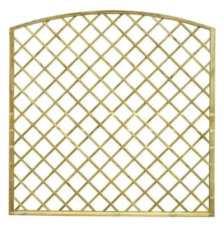 Buet hegn i træ, 180x180 cm