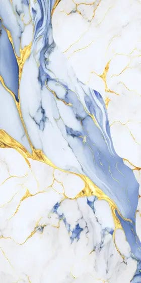 Aqua – Porcelænsflise 60 x 120 cm, blå/guld marmoreffekt, højglans, rektificeret (sælges pr. kasse, 1,44 m²)