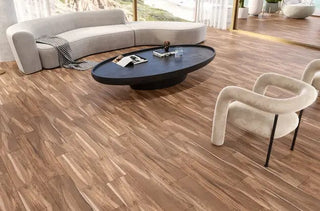 Porcelænsflise brun – Indendørs gulvflise, 90 x 20 cm, mat finish, rektificeret (sælges pr. kasse, 0,72 m²)