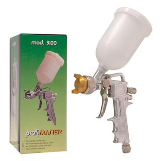 Trykluftpistol, til maling, Profimaster 3100, beholder foroven, 0,5 kg