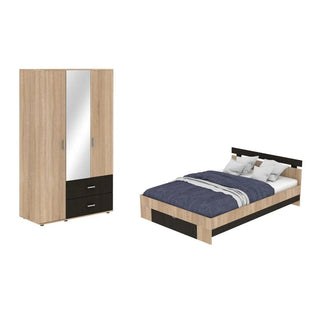 Raul soveværelse, seng og garderobeskab, bardolino egetræ