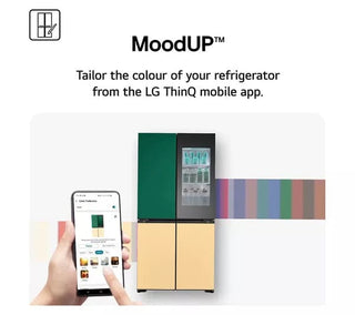 LG MoodUP™ GMV960NNME Side-by-Side Køle-/fryseskab – 617 L, No Frost, Wi-Fi, Multicolor