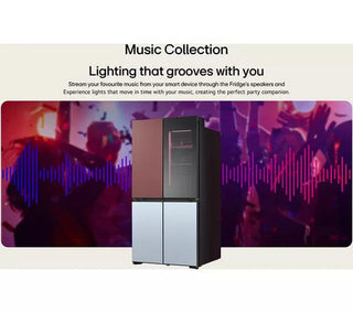 LG MoodUP™ GMV960NNME Side-by-Side Køle-/fryseskab – 617 L, No Frost, Wi-Fi, Multicolor