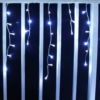 Lyskæde – Istapper, Hoff 192180, 180 LED, kold hvid, 4,5 x 0,5 m, med controller, til indendørs/udendørs brug
