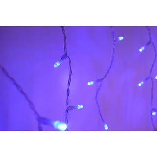 Lyskæde – Istapper, Hoff 192180, 180 LED, blå, 4,5 x 0,5 m, med controller, til indendørs/udendørs brug
