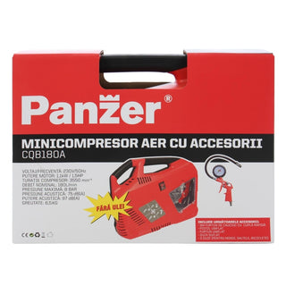 Stempelkompressor, oliefri, Panzer CQB180A, 1,1 kW, 1,5 HK