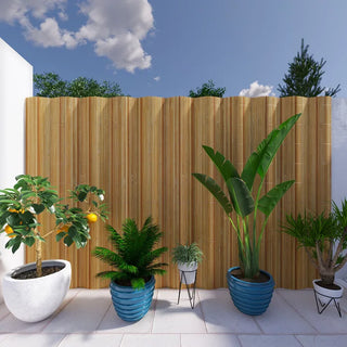 Kunstigt Bambushegn i Rulle – Vesnic Verde – Gul PVC – 300 x 100/150/200 cm
