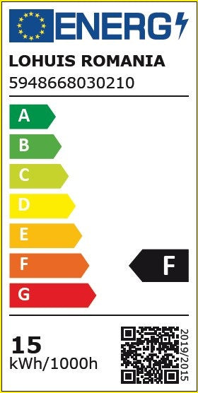 LED-armatur Hepol 15 W, 1500 lm, påbygning, 60 cm, IP44, koldt lys, afbryder, moderne