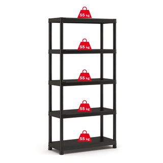 Reol til opbevaring, Keter Plus Shelf 60/4, Sort
