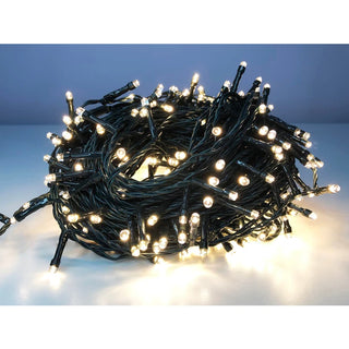 Lyskæde til juletræ – Hoff, 180 LED, varm hvid, 17,9 m, med timer og 8 lysfunktioner, IP44