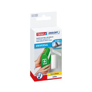 Velcrobånd til fastgørelse af lette genstande, tesa 55224-00003, 1 m × 20 mm