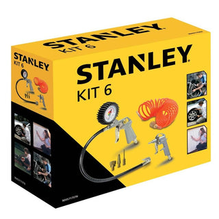 Tilbehørssæt til kompressor, 6 dele, Stanley 9045717STN, 10 bar