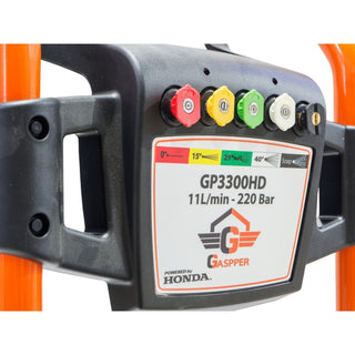 Højtryksrenser, benzinmotor, Gaspper GP3300HD, 220 bar, 660 l/t, slange 10 m