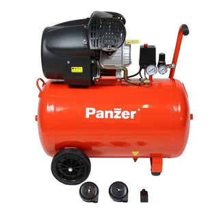 Stempelkompressor, med olie, Panzer ZBV-100, 2,2 kW, 3 HK, 100 liter
