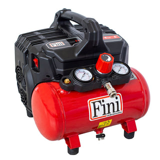 Kompressor, med 2 stempler, oliefri, Fini SILTEK S/6, 0,75 kW, 1 HK, 6 liter