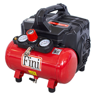 Kompressor, med 2 stempler, oliefri, Fini SILTEK S/6, 0,75 kW, 1 HK, 6 liter