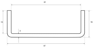 Afslutningsprofil til glasbyggesten 8 cm – Hvid aluminium | 125, 200 & 250 cm
