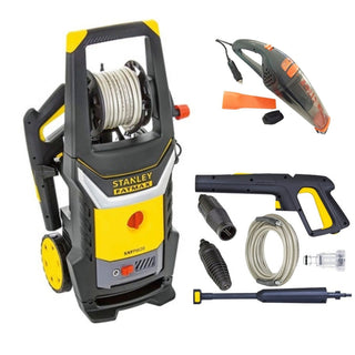 Højtryksrenser, Stanley Fatmax SFXPW20E, 2000 W, 140 bar, 440 l/t, slange 8 m + bilstøvsuger DAVC150