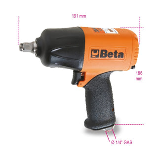 Trykluftpistol, til slagskruning, Beta 1927P, fæste 1/2 tomme, 7500 rpm, 290 l/min, 6,2 bar