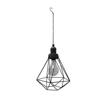 LED solcelle lampe fra Hoff med krog, Metal + plastik, H 29 cm, Sort