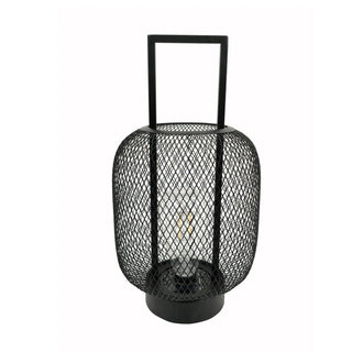 LED solcelle lampe fra Hoff med pære, Metal, Sort