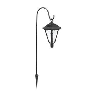 Hoff LED solcellelampe, Lanterne, Plast og metal, H 22,5 cm, Sort, Udendørs