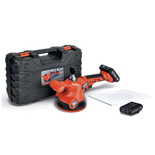 Vibrationssugekop til fliser, Montolit Battile Pro, med 2 batterier, 16 V, 2 Ah + valiza