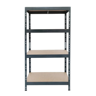 Metalreol til opbevaring Rivet Garage, 180 x 90 x 45 cm, Grå, 4 hylder, 360 kg/hylde