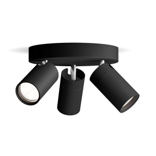 Loftlampe til badeværelse Idris, 3 × GU10, IP44, Ø 196 mm, moderne