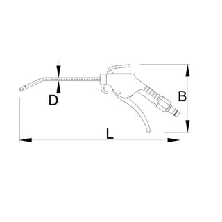 Trykluftpistol, til blæsning, Unior 617767, 220 l/min, 10,9 bar