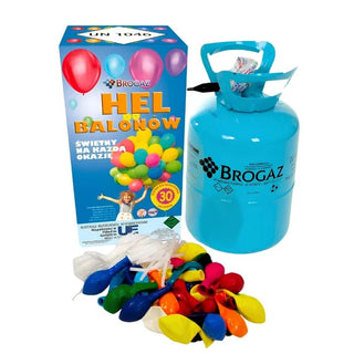 Brogaz helium flaske til balloner – 7 liter, blå, op til 30 balloner