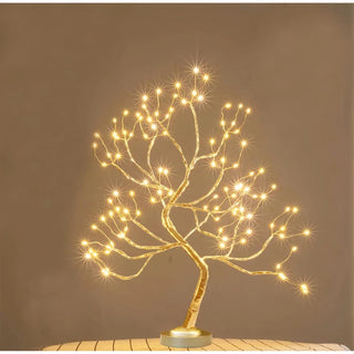 Hoff juletræ dekoration – 108 mikroLED, varm hvid lys, 45 cm, batteri / USB