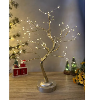 Hoff juletræ dekoration – 108 mikroLED, varm hvid lys, 45 cm, batteri / USB