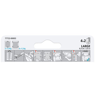 Klæbestrimmel, tesa Powerstrips Click, velcrotype, til fastgørelse, 85 × 20 mm