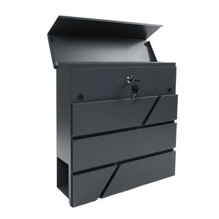 Postkasse til indendørs og udendørs brug, Versay Astris QH932, stålplade, 370 × 110 × 370 mm