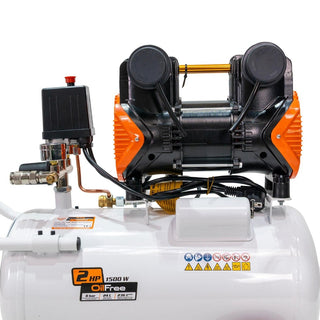 Stempelkompressor, oliefri, Ruris Silent Power 2400, 1,5 kW, 2 HK, 24 liter