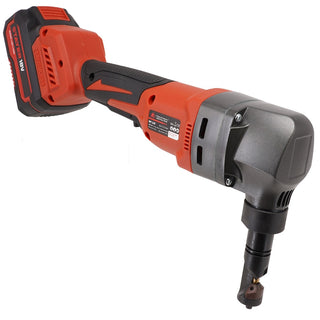 Elektrisk pladesaks, Stayer NP L20, børsteløs motor, med 1 batteri, 18 V, 2 Ah, med taske