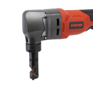 Elektrisk pladesaks, Stayer NP L20, børsteløs motor, med 1 batteri, 18 V, 2 Ah, med taske