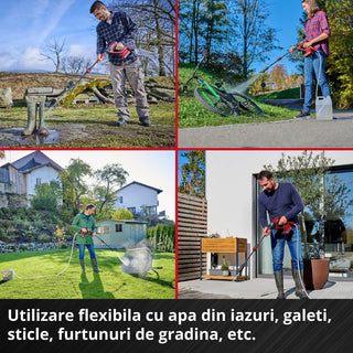 Højtryksrenser, Einhell HYPRESSO 18/24-1, batteridrevet, 18 V, 24 bar, 240 l/t, slange 5 m