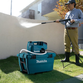 Højtryksrenser, Makita DHW080ZK, batteridrevet, LXT, 18 V, 80 bar, 330 l/t, slange 5 m