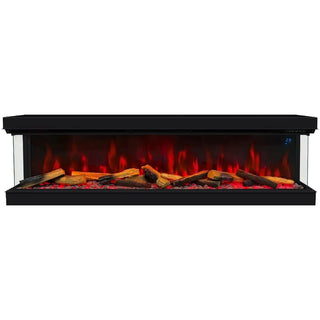 Indbygget elektrisk pejs, Safecare, YFG-7001WERB, Sort, Metal, 1,8 kW, 3D, Lyd, Wi-Fi, 7 farver, 1800x320x555 mm