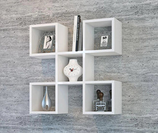 Nora væghylde, MDF, 83,6x19,5x80 cm, Hvid