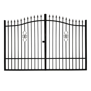 Karo metalport, smedejern og stål, sort, 3000 x 2000 mm