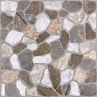 Gulvflise Terace – 33 x 33 cm, porcelæn, brun, mat, med struktur (indendørs/udendørs brug)