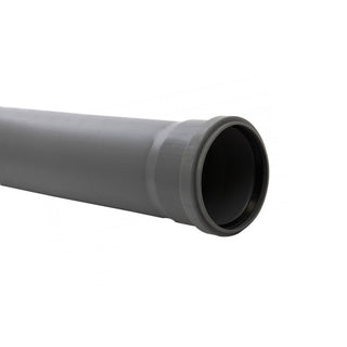 PP-rør til indvendig kloak, med muffe, 110 x 2,7 mm, 0,75 m