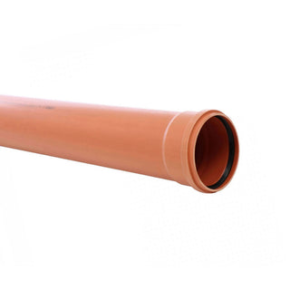 PVC-rør til udvendig kloak, med muffe, flerlags, 200 x 4,9 mm, 3 m