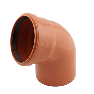 PVC-bøjning med ring 67° – Ø160 mm (orange)