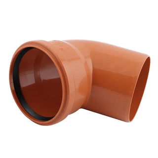 PVC-bøjning med ring 67° – Ø125 mm (orange)