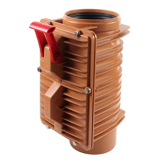 PVC kontraventil DN200 med pakning – Ø200 mm, orange